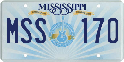 MS license plate MSS170