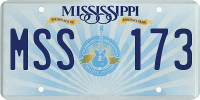 MS license plate MSS173