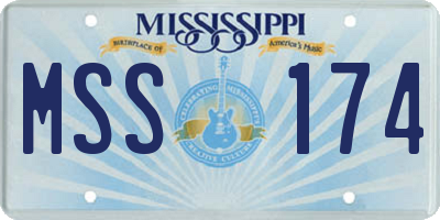 MS license plate MSS174