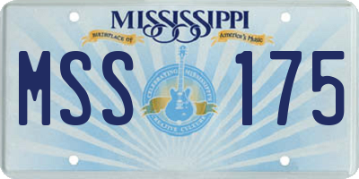 MS license plate MSS175