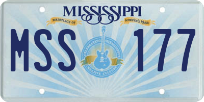 MS license plate MSS177