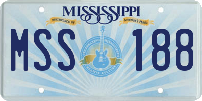 MS license plate MSS188