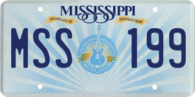 MS license plate MSS199