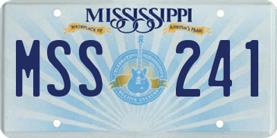 MS license plate MSS241
