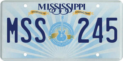 MS license plate MSS245