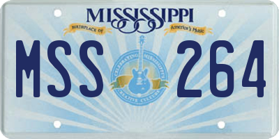 MS license plate MSS264