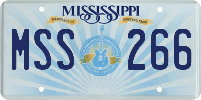 MS license plate MSS266