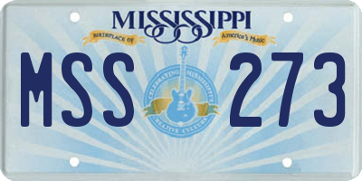 MS license plate MSS273