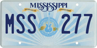 MS license plate MSS277