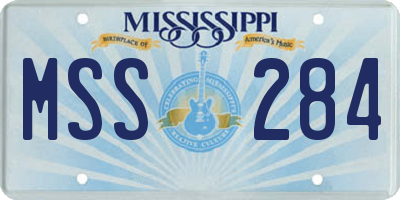 MS license plate MSS284