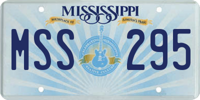 MS license plate MSS295