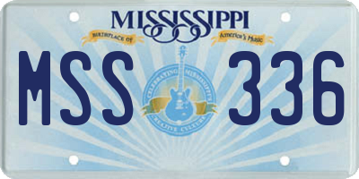MS license plate MSS336