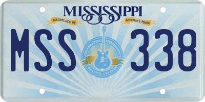 MS license plate MSS338