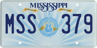 MS license plate MSS379