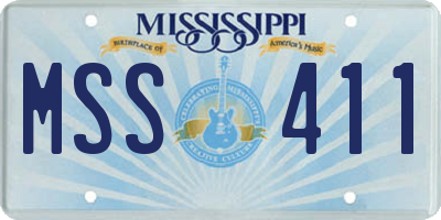 MS license plate MSS411