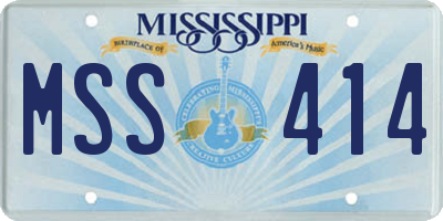 MS license plate MSS414