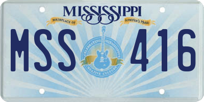 MS license plate MSS416