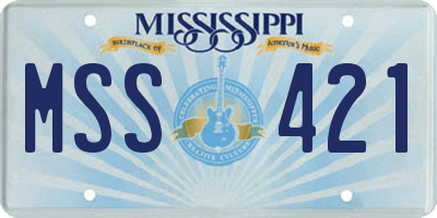 MS license plate MSS421