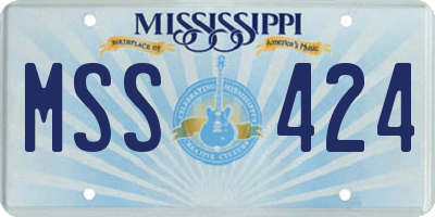 MS license plate MSS424