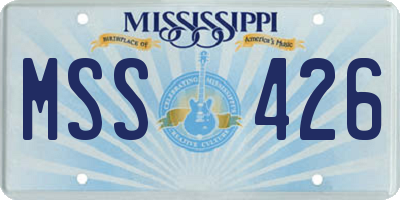 MS license plate MSS426