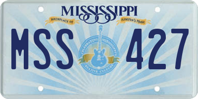 MS license plate MSS427