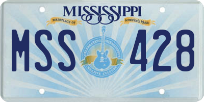 MS license plate MSS428