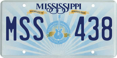 MS license plate MSS438