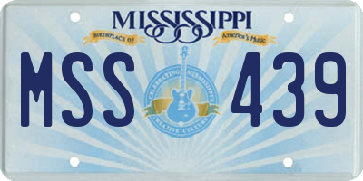 MS license plate MSS439