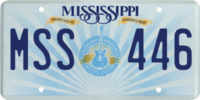 MS license plate MSS446
