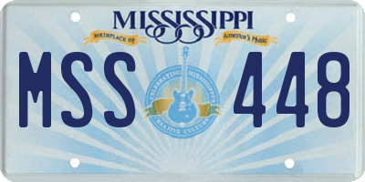 MS license plate MSS448