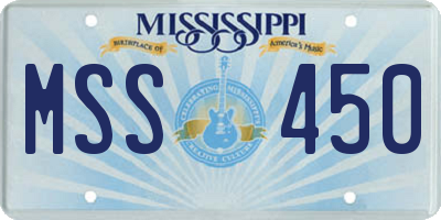 MS license plate MSS450
