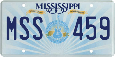MS license plate MSS459
