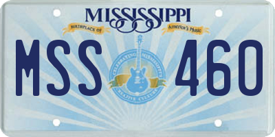 MS license plate MSS460