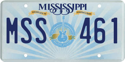 MS license plate MSS461