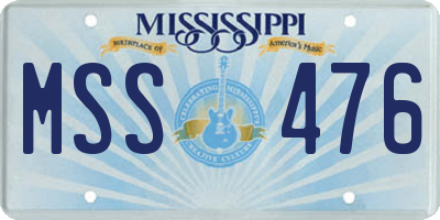 MS license plate MSS476