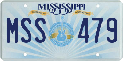 MS license plate MSS479