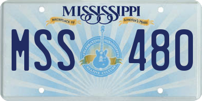 MS license plate MSS480