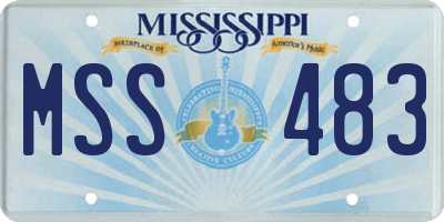 MS license plate MSS483