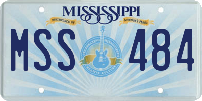 MS license plate MSS484