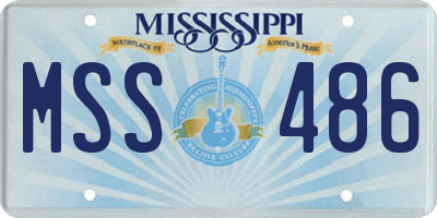 MS license plate MSS486