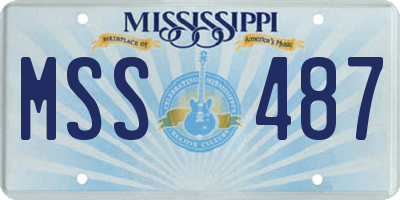MS license plate MSS487