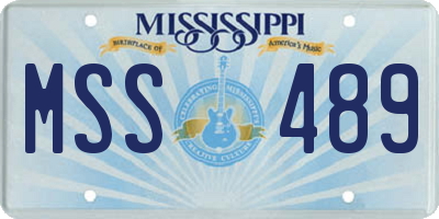MS license plate MSS489