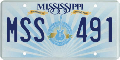 MS license plate MSS491
