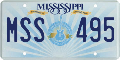 MS license plate MSS495