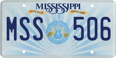 MS license plate MSS506