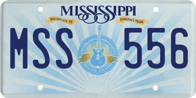 MS license plate MSS556
