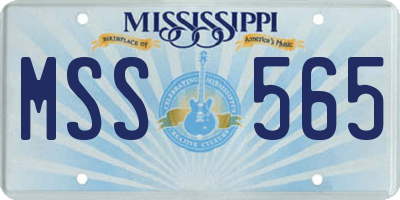 MS license plate MSS565