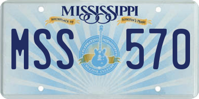 MS license plate MSS570