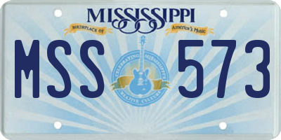MS license plate MSS573