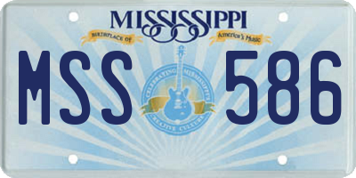 MS license plate MSS586